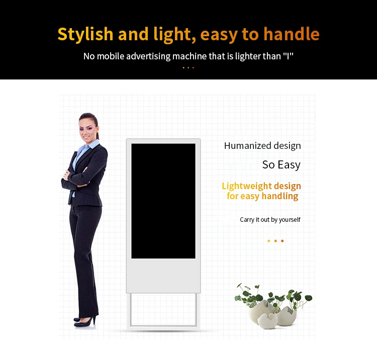 32-Inch Floor Upstanding Portable Foldable LCD Digital Poster Advertising Screen for Shop Advertisement Solution