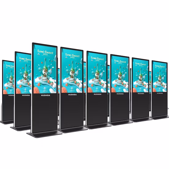 공장 32 49 55 65 인치 안드로이드 4K 토템 터치 스크린 디지털 간판 키오스크 LCD 플로어 스탠딩 광고 디스플레이